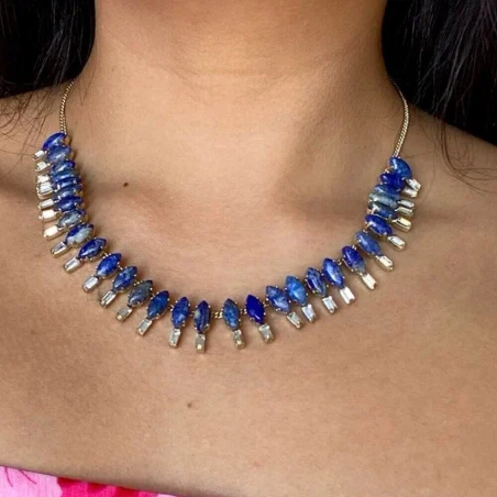 NWT Banana Republic Lapis Lazuli and Crystal Necklace